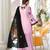 Light-pink embroidered organza stitched straight cut kurta farshi salwar dupatta readymade suits