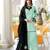 Light-green embroidered organza stitched straight cut kurta farshi salwar dupatta readymade suits