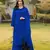 Royal-blue embroidered art silk stitched straight cut kurta palazzo dupatta readymade suits