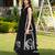 Black hand embroidery modal satin stitched straight cut kurta culottes dupatta readymade suits