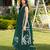 Dark-green hand embroidery modal satin stitched straight cut kurta culottes dupatta readymade suits