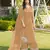 Light-brown hand embroidery modal satin stitched straight cut kurta culottes dupatta readymade suits