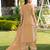Light-brown hand embroidery modal satin stitched straight cut kurta culottes dupatta readymade suits