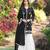 Black hand embroidery modal satin stitched straight cut kurta kalidar palazzo dupatta readymade suits