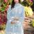 Light-blue hand embroidery modal satin stitched straight cut kurta kalidar palazzo dupatta readymade suits