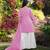 Light-pink hand embroidery modal satin stitched straight cut kurta kalidar palazzo dupatta readymade suits