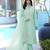 Light-green embroidered modal satin stitched straight cut kurta pants dupatta readymade suits