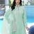 Light-green embroidered modal satin stitched straight cut kurta pants dupatta readymade suits
