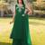 Green embroidered art silk stitched a line kurta palazzo dupatta readymade suits