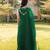Green embroidered art silk stitched a line kurta palazzo dupatta readymade suits