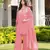 Light-pink embroidered viscose georgette stitched straight cut kurta culottes dupatta readymade suits