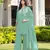 Light-green embroidered viscose georgette stitched straight cut kurta culottes dupatta readymade suits
