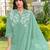 Light-green embroidered viscose georgette stitched straight cut kurta culottes dupatta readymade suits
