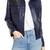 Women's lambskin leather jacket chest flap pockets real leather jacket