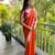  light orange self design pure silk blend multicolor saree with unstitched blouse