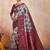 Celebrity type wine resham thread silk cotton saree with unstitched blouse