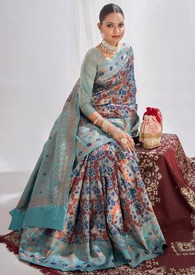 brown cotton silk saree with self design 3