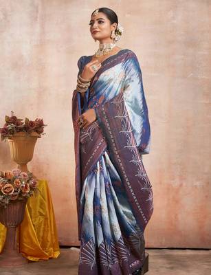 cream silk saree with woven zari work 4