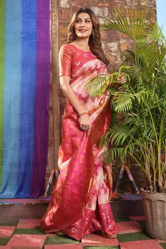 multicolor pure silk self design woven saree