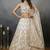 Delightful White Floral Embroidered Net Bridesmaid Lehenga Choli