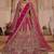 Dazzling Rani Pink Zari Work Silk Bridal Lehenga Choli With Double Dupatta