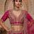 Dazzling Rani Pink Zari Work Silk Bridal Lehenga Choli With Double Dupatta