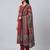 Women red cotton printed kurta pant dupatta set with gota work and lace