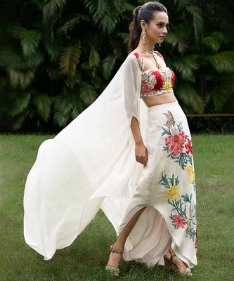 light grey viscose embroidered co ord set for women 2