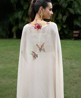light grey viscose embroidered co ord set for women 4