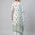 Women white cotton printed kurta pant dupatta set with hand work