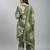 Women green cotton printed kurta pant dupatta set