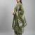 Women green cotton printed kurta pant dupatta set