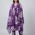 Women purple cotton printed kurta pant dupatta set
