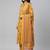 Women mustard cotton printed kurta pant dupatta set
