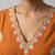Women orange cotton printed kurta pant dupatta set with hand work and embroidered