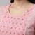 Women light pink cotton printed kurta pant dupatta set with hand work and embroidered