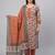 Women light maroon cotton printed kurta pant dupatta set with hand work