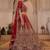 Sensational Red Thread Work Silk Bridal Lehenga Choli With Double Dupatta