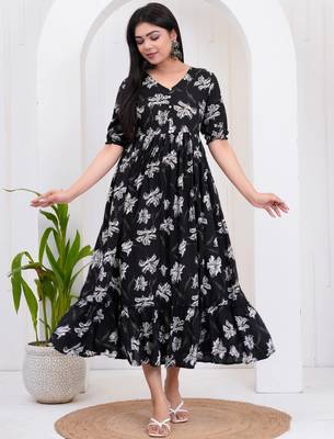 Anarkali rayon printed gown for women and girls 1