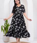 Anarkali rayon printed gown for women and girls