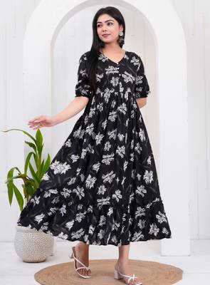 Anarkali rayon printed gown for women and girls 3