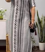 Straight rayon printed kurta with pant for women and girls