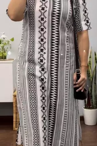 Straight rayon printed kurta with pant for women and girls