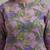 Women purple cotton printed a line kurta pant set