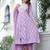 Anarkali rayon printed embroidered kurta pant and dupatta set for women and girls