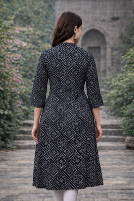 A-line rayon printed kurta for women and girs 2