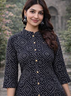 A-line rayon printed kurta for women and girs 3