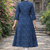 A-line rayon printed kurta for women and girs