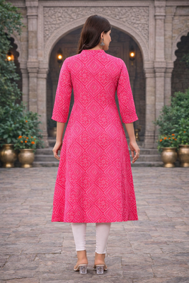A-line rayon printed kurta for women and girs 2