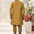 Goldhavy jacket style attached indowestern   set with thred work & fancy botton